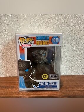 Funko Pop Heat Ray Godzilla Glow In The Dark #1018 Fye Exclusive W/protector
